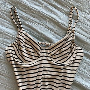 Striped Underwire Bodysuit